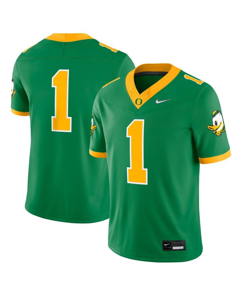 Men's 1 Green Oregon Ducks Alternate Game Jersey