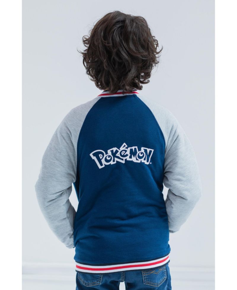 Little Boys 4-20 French Terry Zip Up Varsity Bomber Jacket