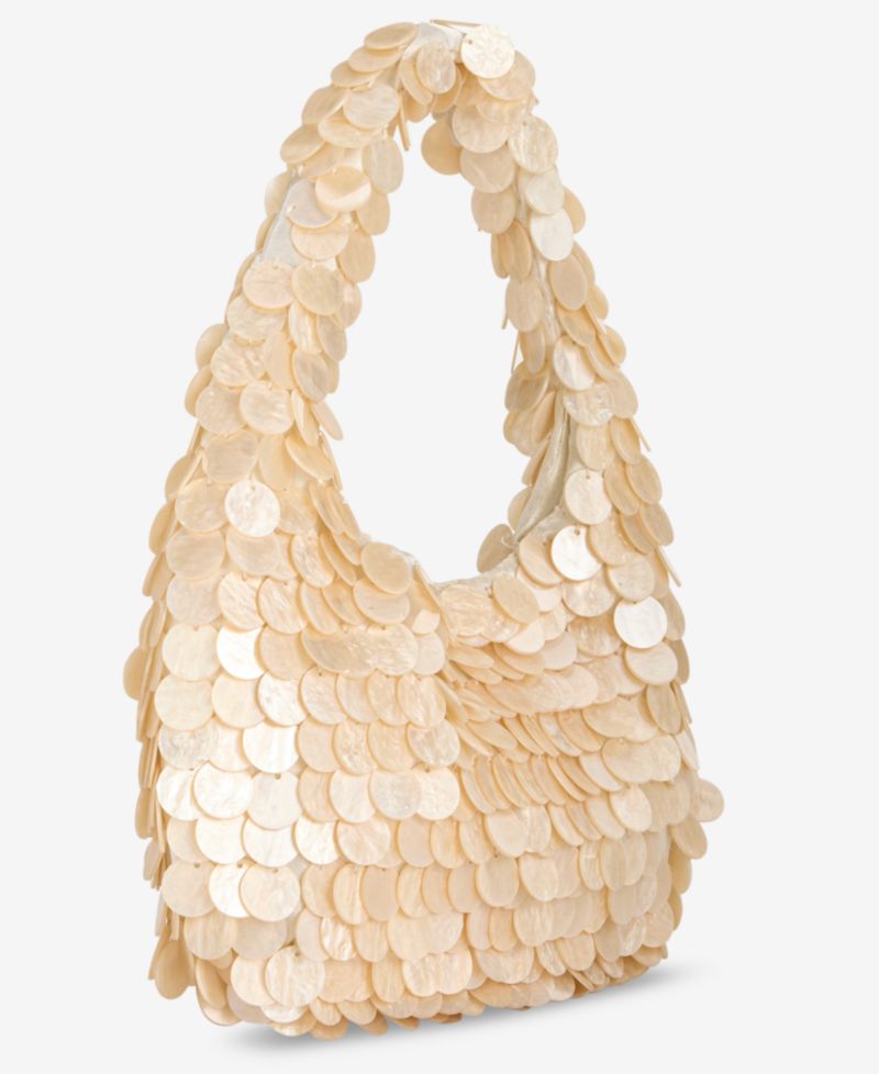 I.N.C International Concepts Mini Hobo Shell Paillettes