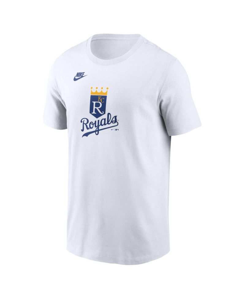 Men's White Kansas City Royals Cooperstown Collection Logo T-Shirt