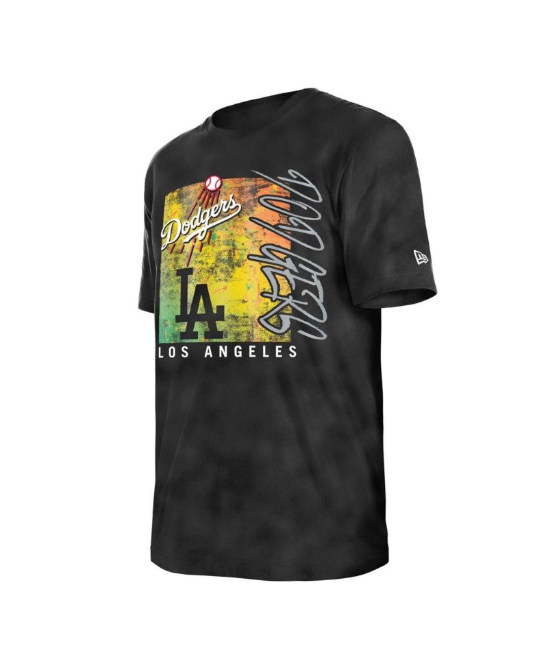 Women's Black Los Angeles Dodgers Sport Classics Enzyme Wash Oversized T-Shirt