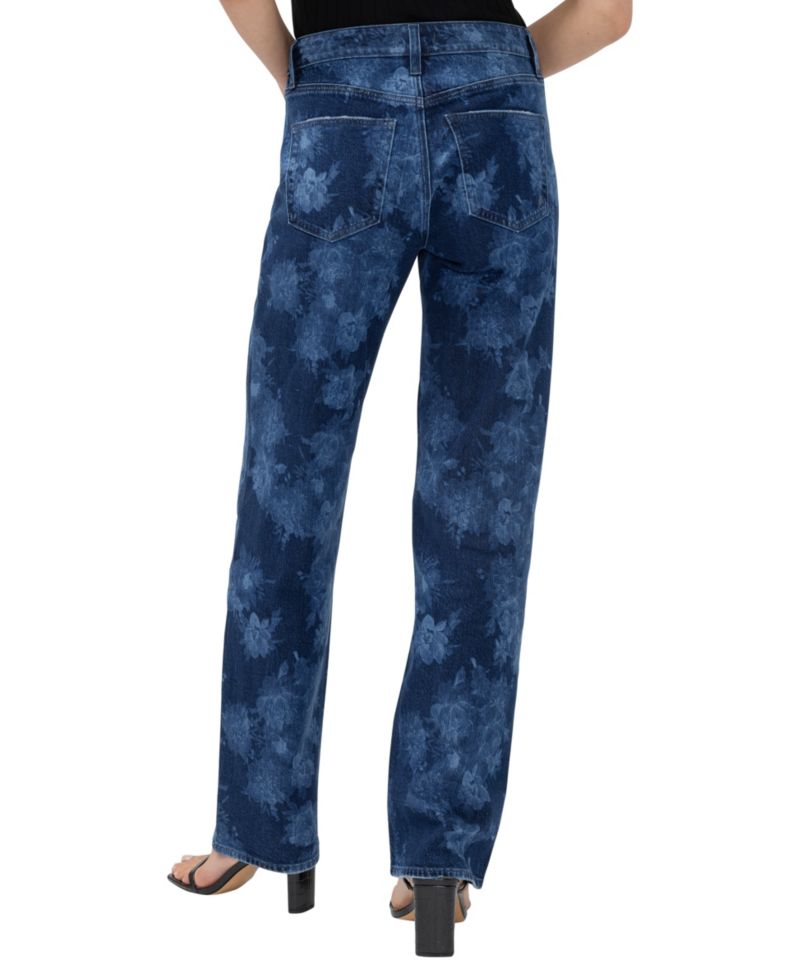 Women's Avery High-Rise Straight-Leg Floral Jeans