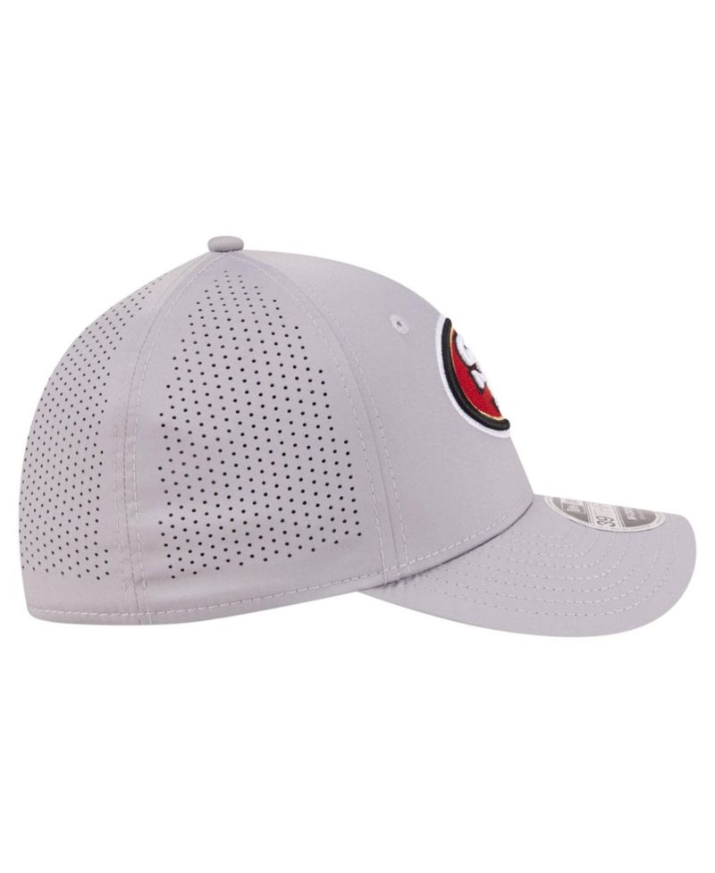 Men's Gray San Francisco 49ers Perforated 39THIRTY M-Crown Flex Hat
