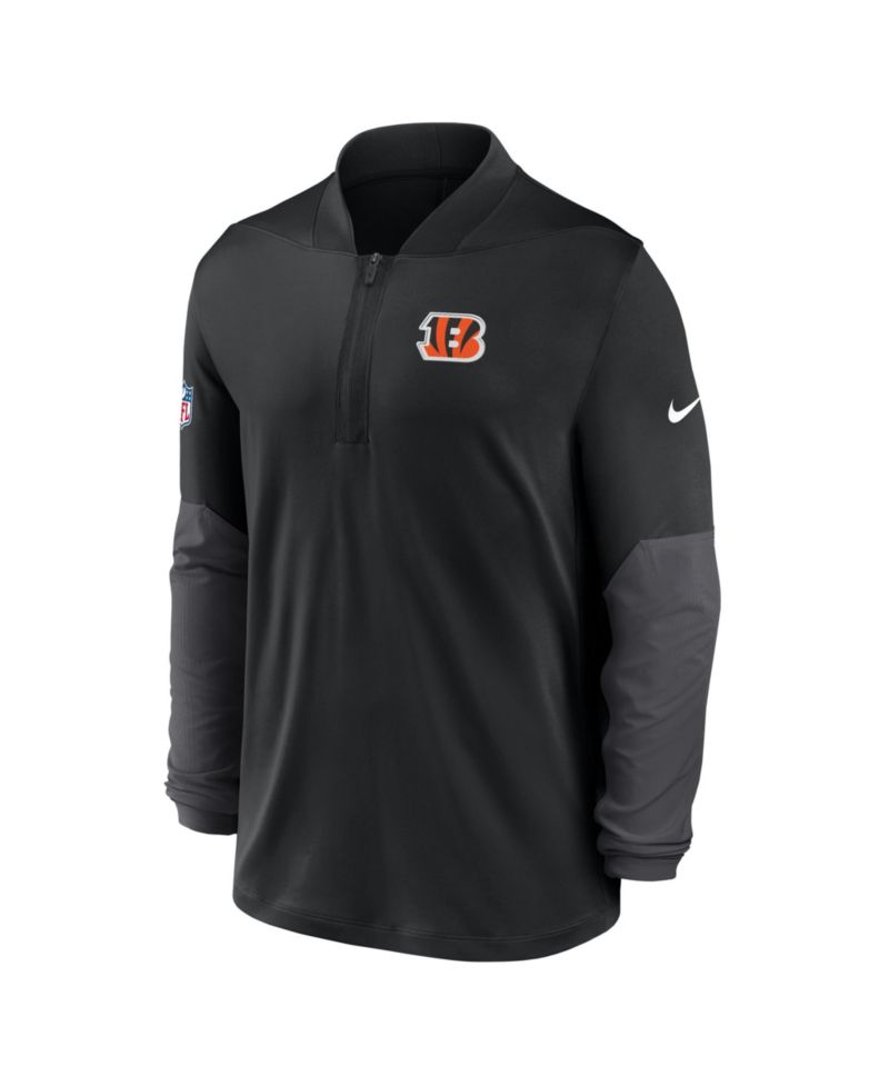 Men's Black Cincinnati Bengals Sideline Dri-FIT Half-Zip Pullover