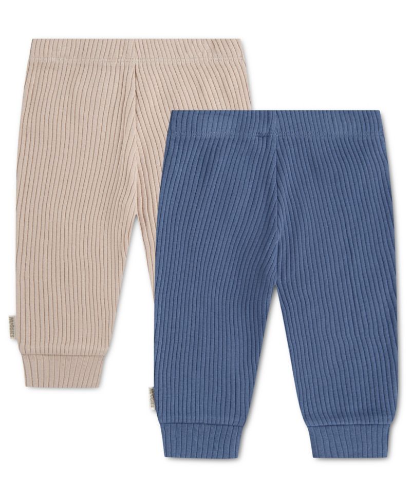 Baby Boys' Babywear Ribbed Jogger Pants, 2-Pack