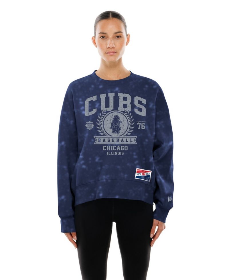 Women's Royal Chicago Cubs Throwback Oversized Boxy Sweatshirt