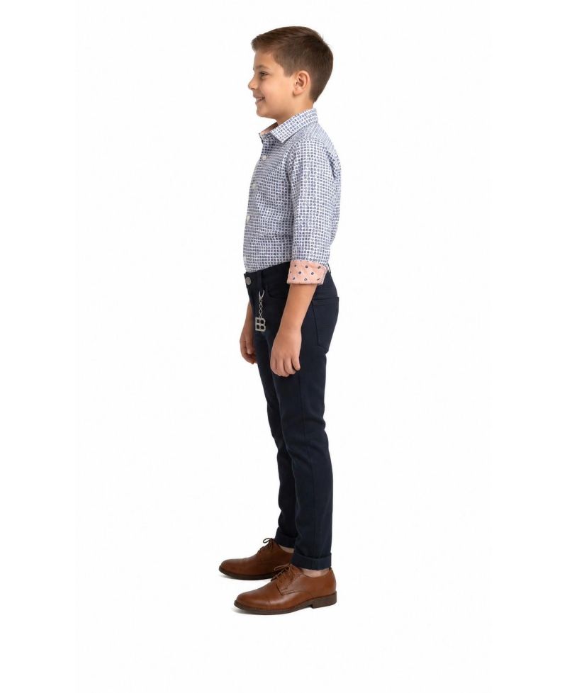 Little Boys Printed Button-Down Slim Fit Shirt