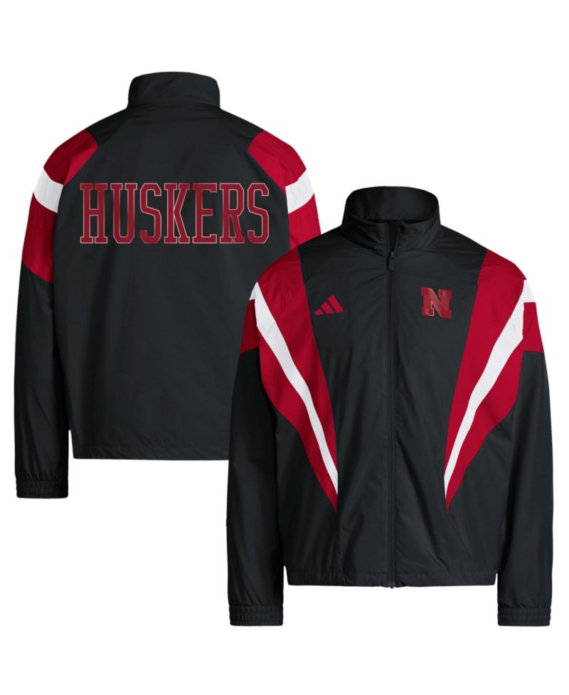 Men's Black Nebraska Huskers Our Red Burns Brighter Full-Zip Track Jacket