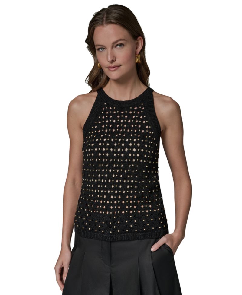 Women's Halter Crewneck Hotfix Sweater
