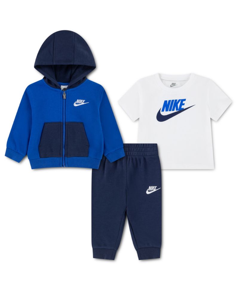 Baby Boys' and Girls' Lifestyle Hoodie, T-Shirt, and Pants, 3-Piece Set