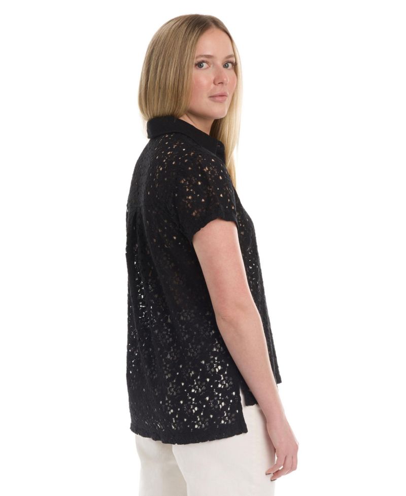 Women's Short Sleeve Lace Polo Tee Women's WILT Short Sleeve Polo Tee