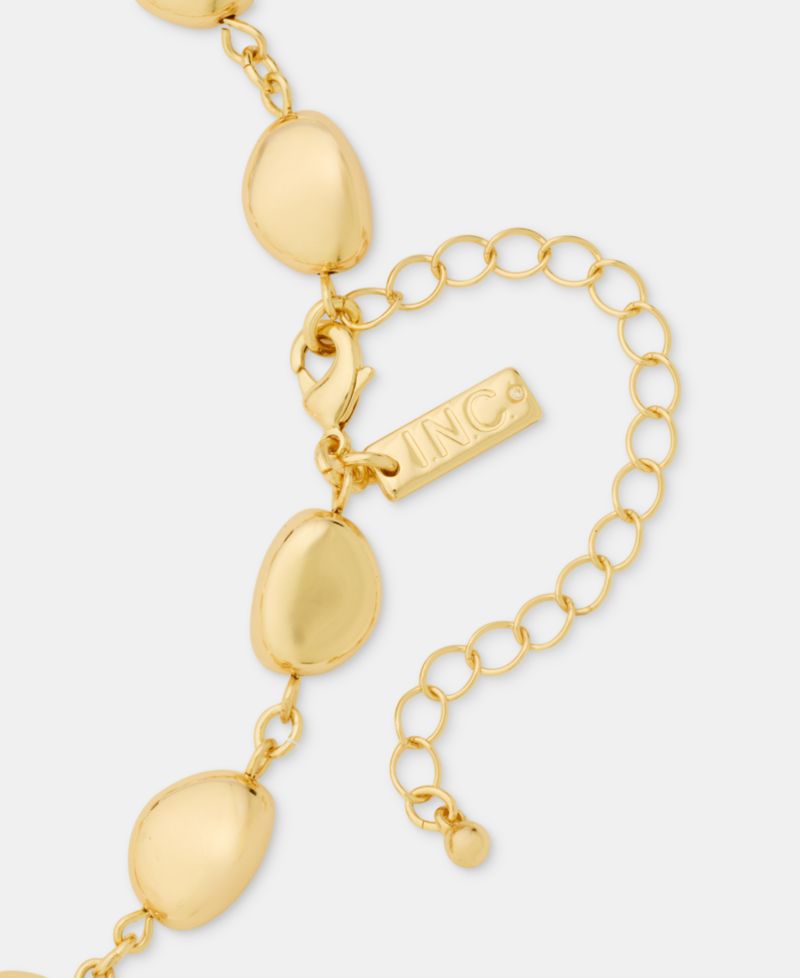 Sculptural Bead Lariat Necklace, 16" + 3" extender