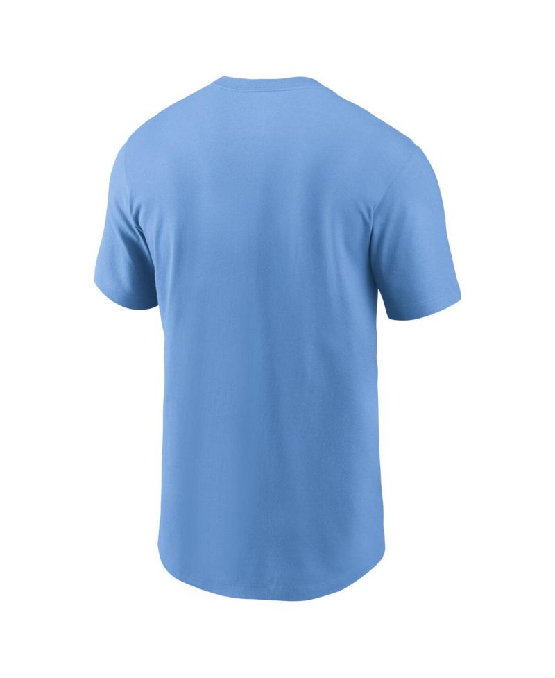 Men's Light Blue Chicago Cubs Cooperstown Wordmark T-Shirt