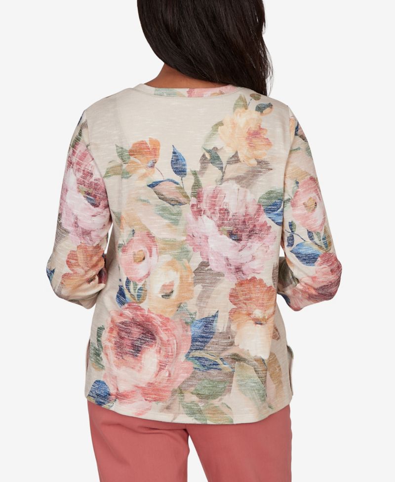 Women's Camden Market Bold Roses V-Neck Knit Top