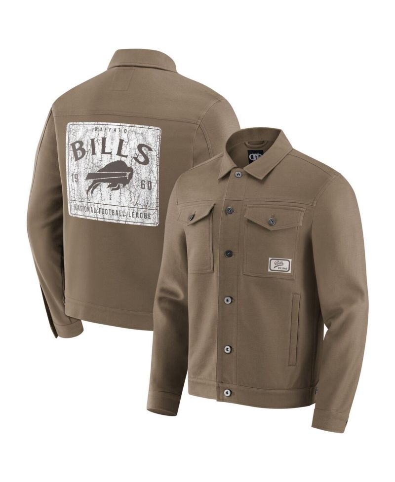 Darius Rucker Collection by x NFL Men's Tan Buffalo Bills Trucker Full-Button Jacket