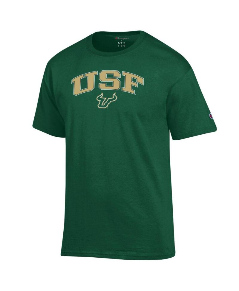 Men's Green South Florida Bulls Arch Over Logo T-Shirt