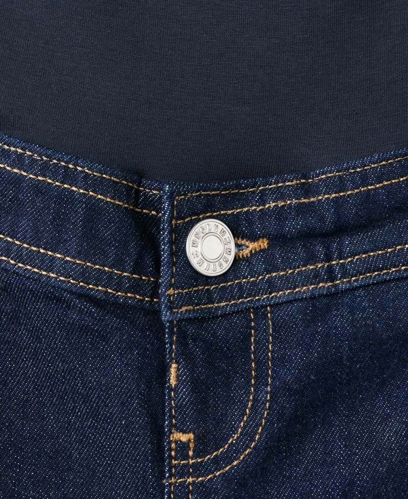 Women's Pockets Wide Leg Maternity Jeans