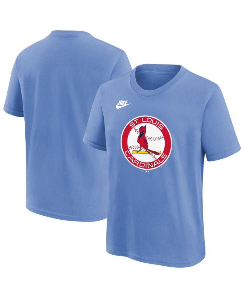 Big Boys and Girls Light Blue St. Louis Cardinals Team Logo T-Shirt