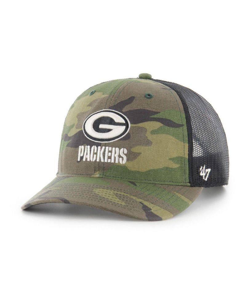 Men's Camo Green Bay Packers Trucker Adjustable Hat