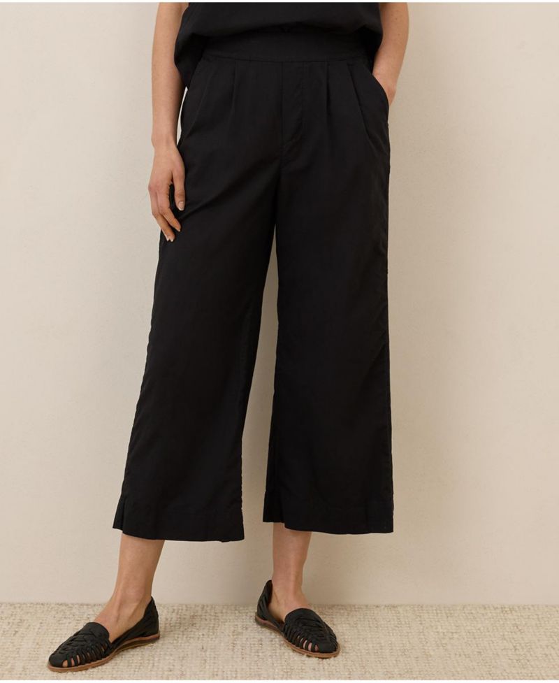 Women's Organic Cotton Canopy Linen Blend Pleated Trouser