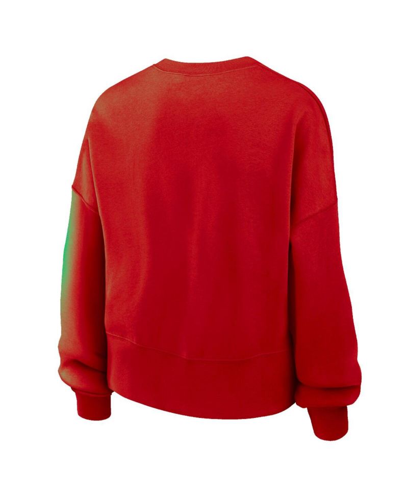 Women's Red U.S. Paralympics Oversized Phoenix Fleece Sweatshirt