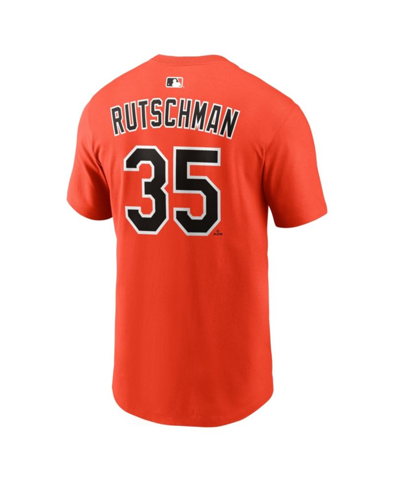 Men's Adley Rutschman Orange Baltimore Orioles Name & Number T-Shirt