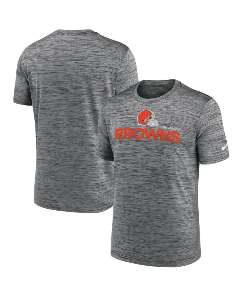 Men's Anthracite Cleveland Browns Blitz Velocity Modern Performance T-Shirt