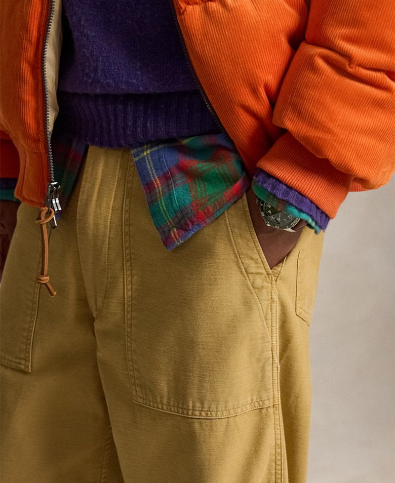 Men's Relaxed Fit Reverse-Sateen Utility Pants