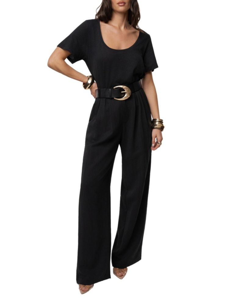 Women's High-Waist Wide-Leg Pleated Stay Ready Trouser