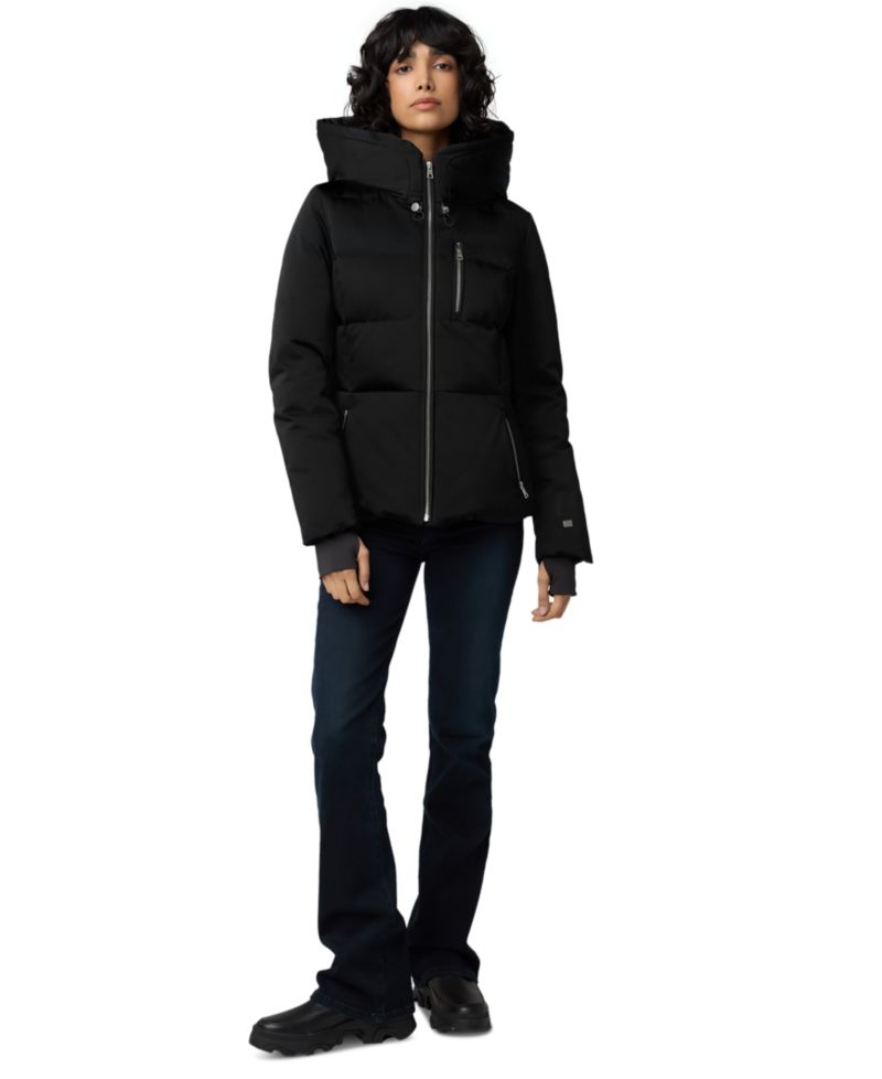 Women's Hooded Zip-Front Down Puffer Coat
