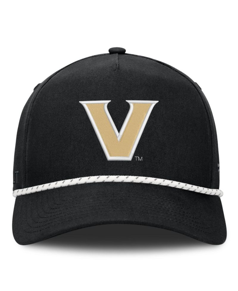 Men's Black Vanderbilt Commodores Undertone Rope Adjustable Hat