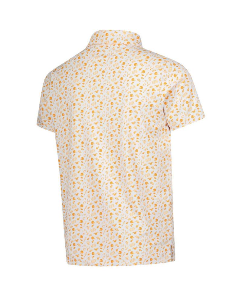 Big Boys and Girls Tennessee Orange Tennessee Volunteers Tom Allover Print Performance Polo Shirt