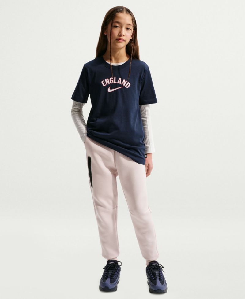 Big Boys' and Girls England Wordmark Soccer T-Shirt