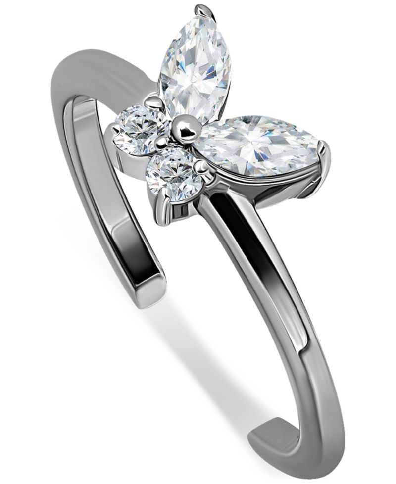 Cubic Zirconia Butterfly Toe Ring