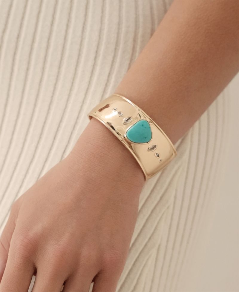 Turquoise Solstice Thick Cuff Bracelet
