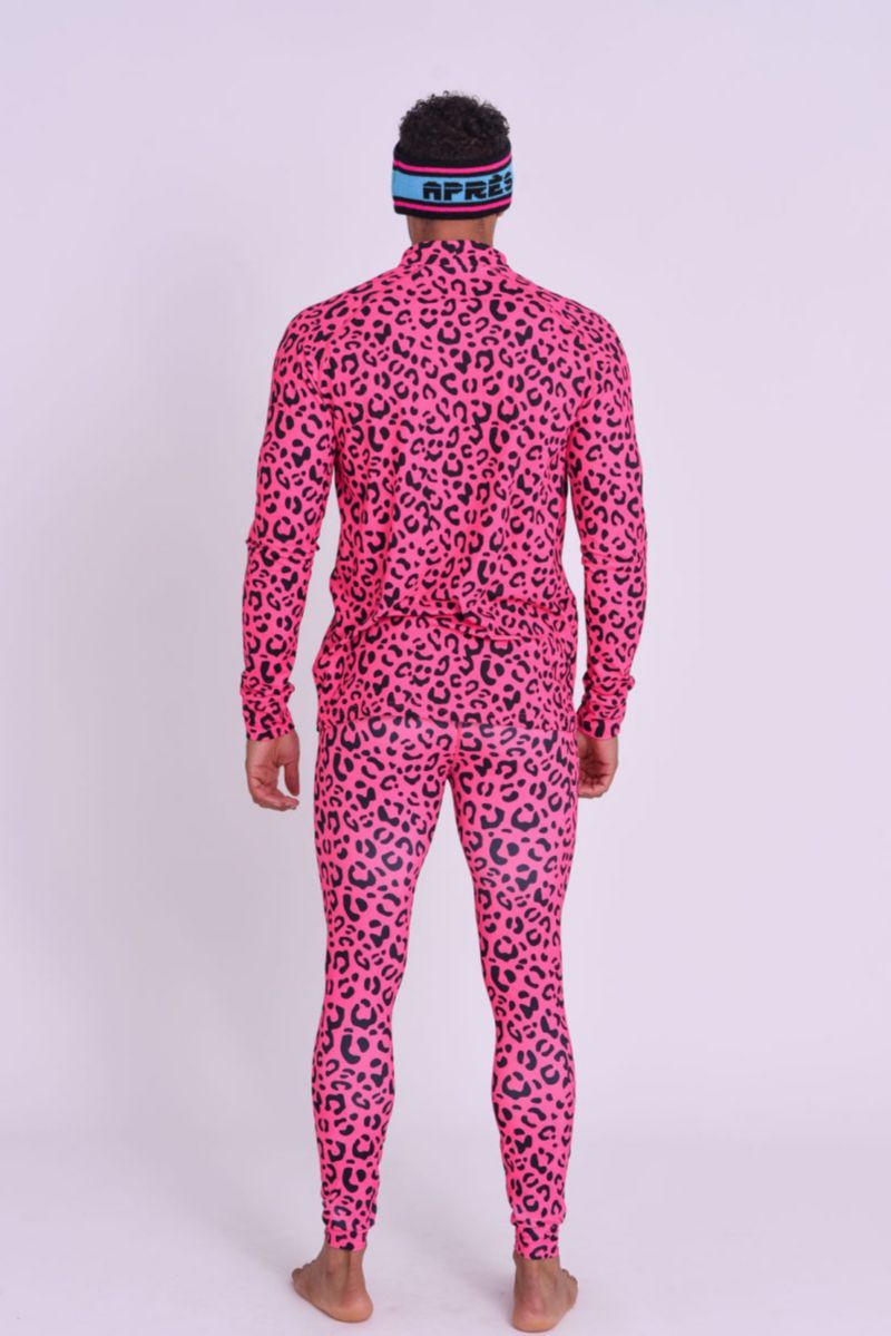 Men's Baselayer Pant - Hotel California Pink Leopard