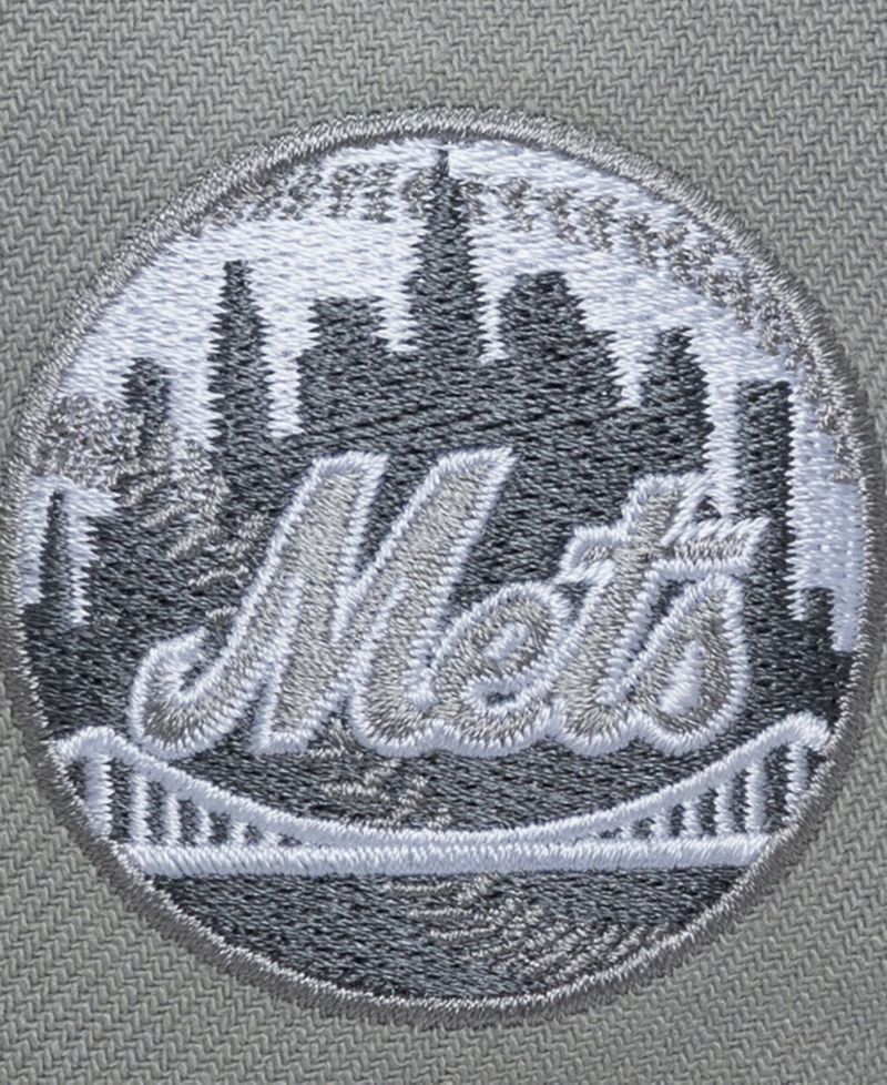 Men's Gray New York Mets Thunderstorm Head Coach Pro-Crown Adjustable Hat
