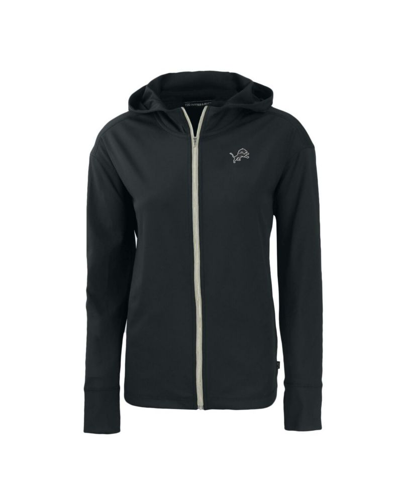 Women's Black Detroit Lions Daybreak Eco Full-Zip Hoodie