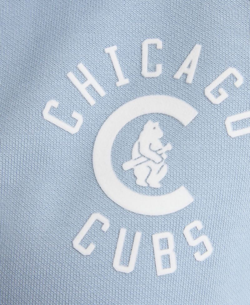 Women's Chicago Cubs Iconic Collection Short-Sleeve Cropped Polo Sweatshirt