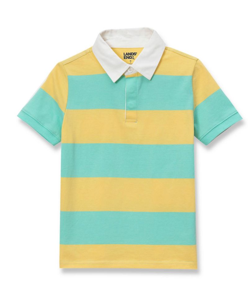 Little And Big Boys Short Sleeve Rugby Polo Shirt