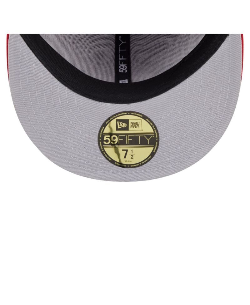 Men's Red New Jersey Devils Oversized Vintage Arch 59Fifty Fitted Hat