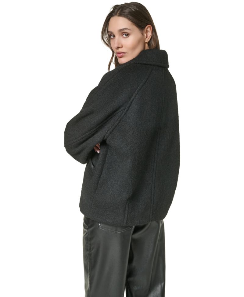 Women's Wool Blend Raglan Sleeve Swing Coat