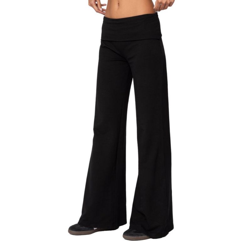 Women's Wide Leg Fold Over Pants