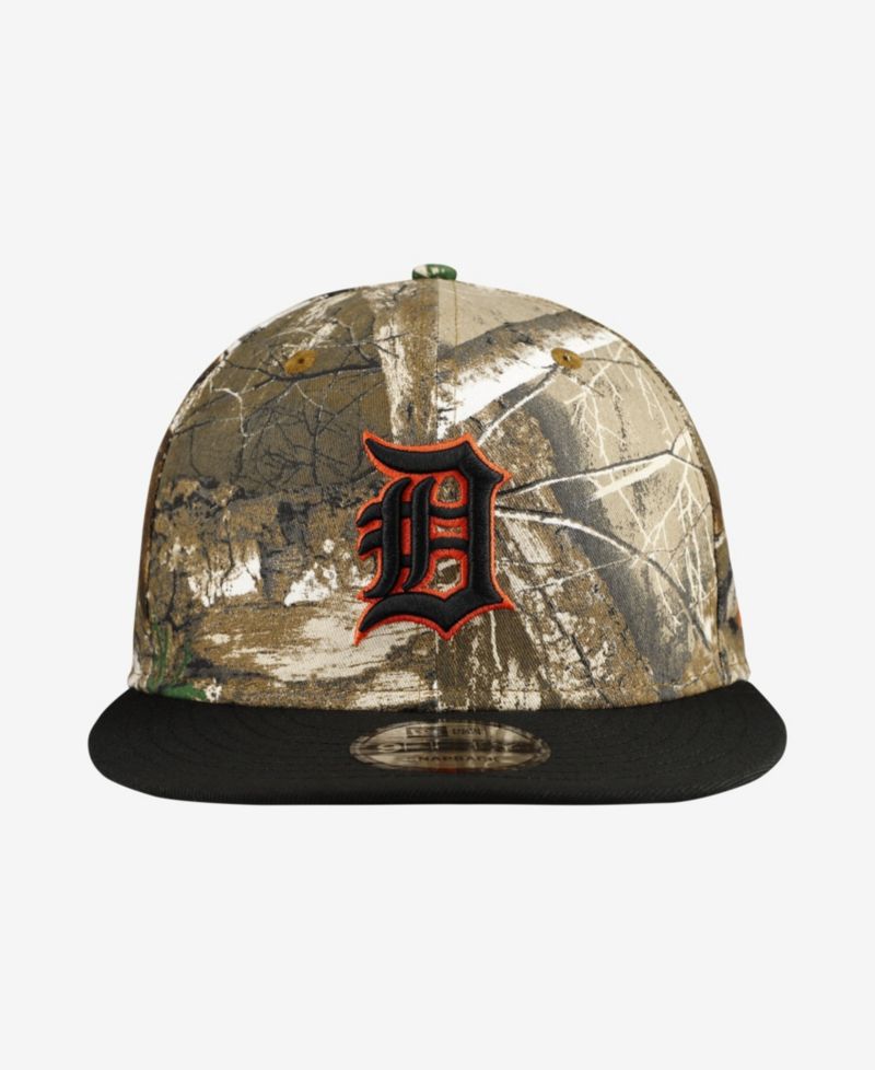 Men's Camo Detroit Tigers Realtree Orange Pop 9FIFTY Snapback Hat