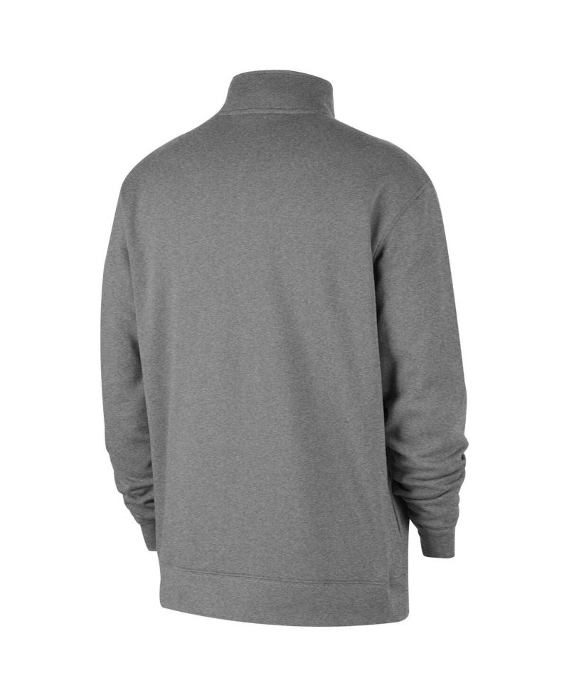 Men's Heather Gray New York Liberty React Club Half-Zip Pullover Sweatshirt