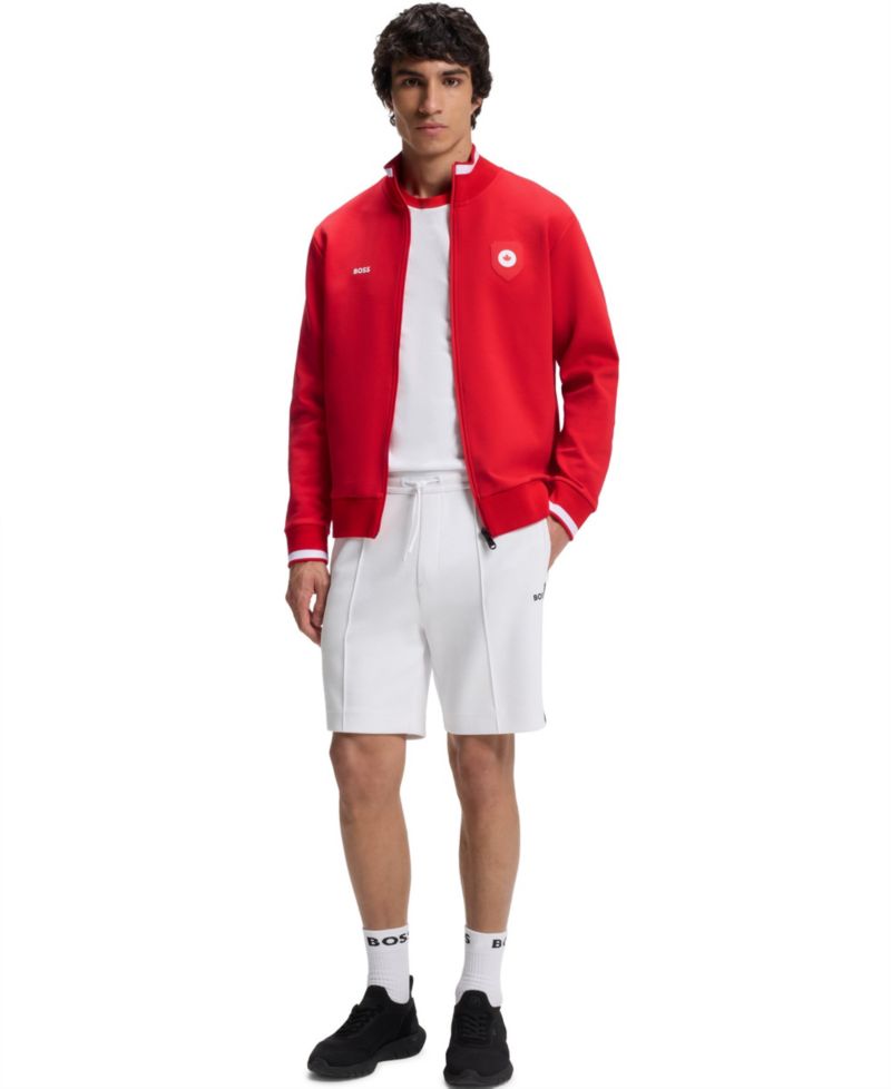 Men's Cotton-Blend Canada Country-Flag Badge Sweatshirt
