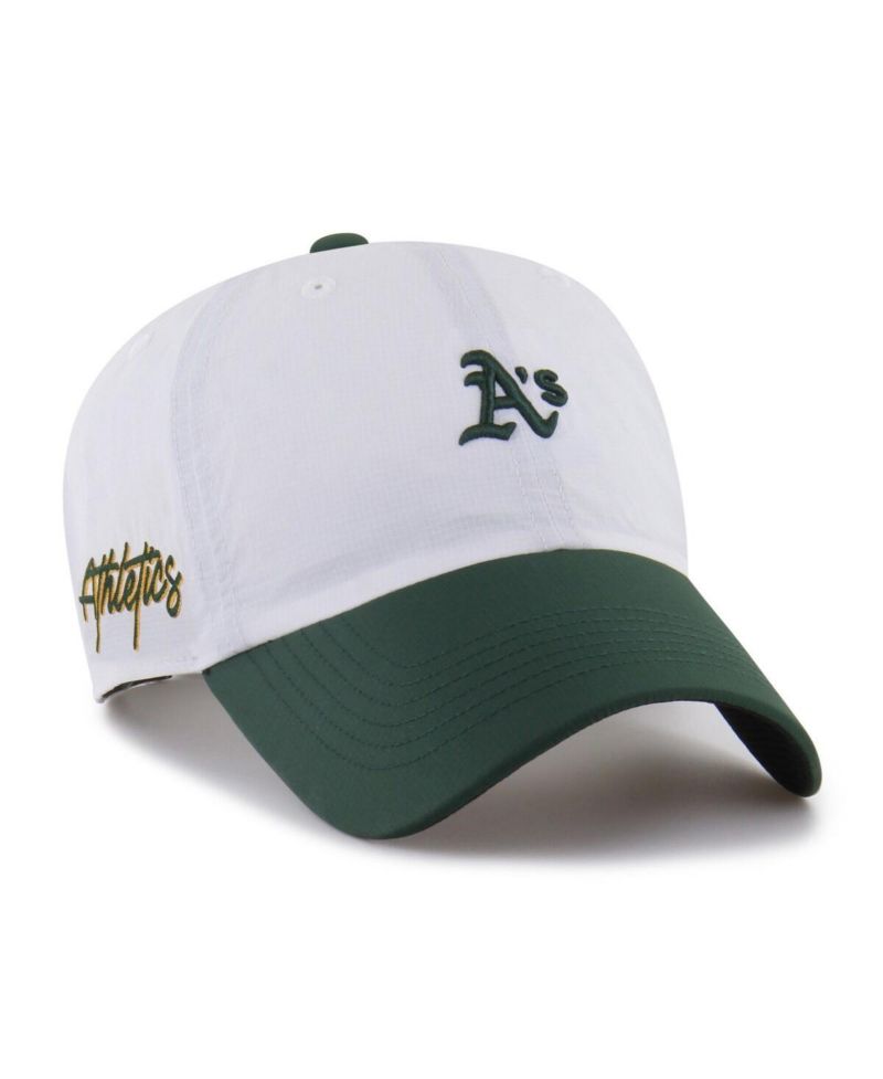 Men's White/Green Athletics Vista Mini Clean Up Brrr&deg; Adjustable Hat