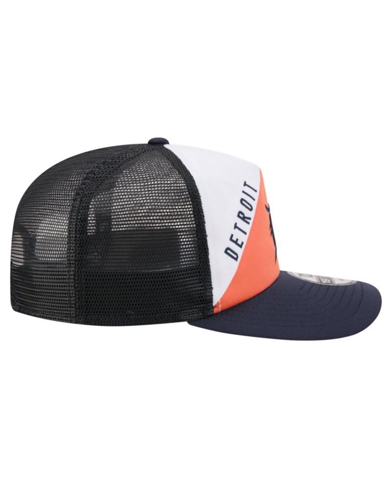 Men's White/Navy Detroit Tigers Retro Cut 19TWENTY Adjustable Trucker Hat
