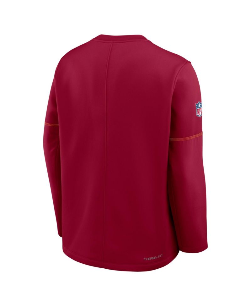 Men's Washington Commanders Sideline Coaches Midweight Crewneck Sweatshirt