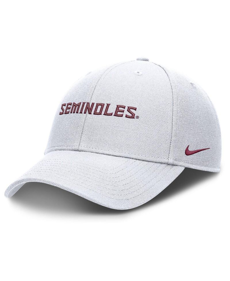 Men's White Florida State Seminoles 2025 On-Field Rise Performance Adjustable Hat